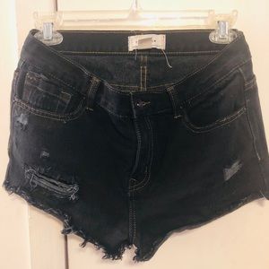 Black Denim Shorts